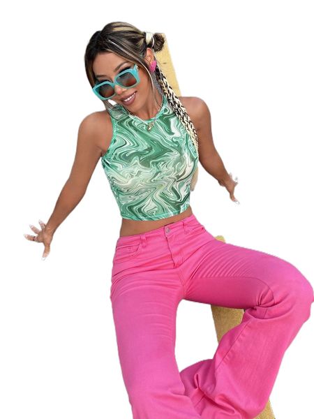 

x anitta graphic print tank p1pi#, White