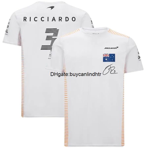 

2022 f1 men women short sleeve t-shirt formula one racing team garment lando norris mclaren summer t shirts, White;black
