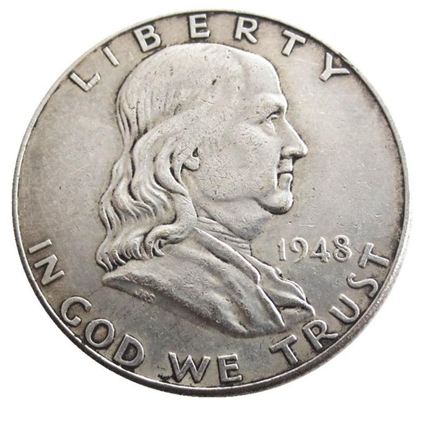 

us 1948pd franklin half dollar craft silver plated copy coin brass ornaments home decoration accessories237p