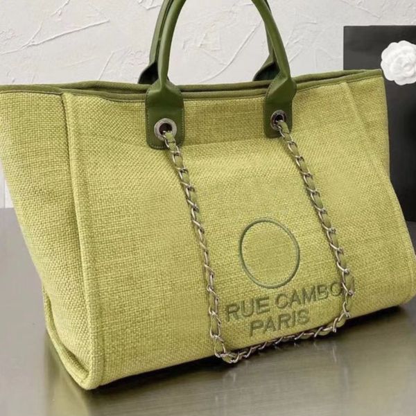 

women's luxury ch handbags beach bags brand canvas embroidered label women evening bag classic big handbag designers fashion large back