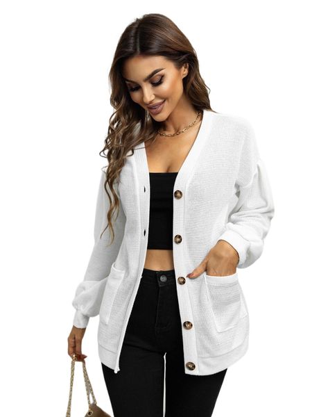 

aamilife drop shoulder button front patch pocket jacket w3iw#, Black;brown