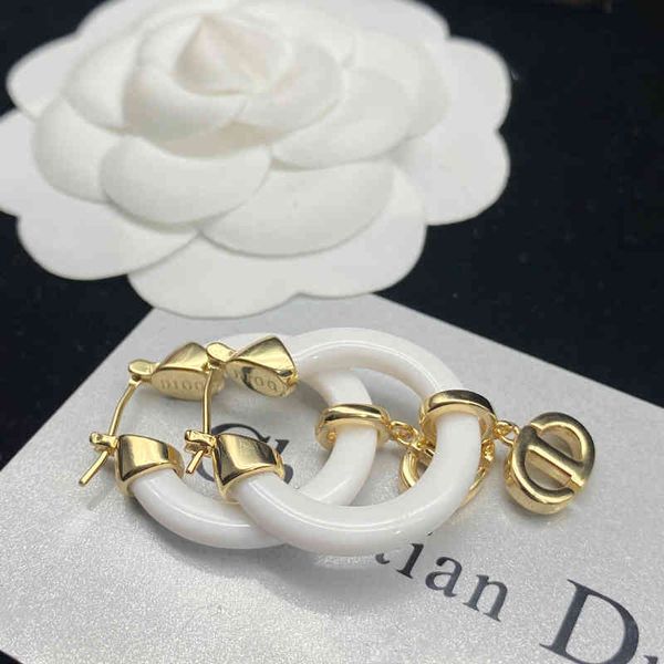 

outlet 2022 new letter earrings female trend brass earrings, Golden