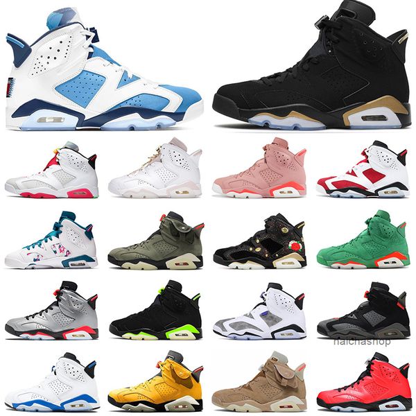 

6 6s basketball shoes unc millennial pink british khaki green abyss flint hare olive chrome chameleon women mens trainers sports sneakers