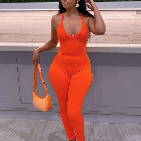 

simenual ribbed backless criss cross rompers womens jumpsuit sporty workout fitness solid casual outfits sleeveless 220713, Black;white