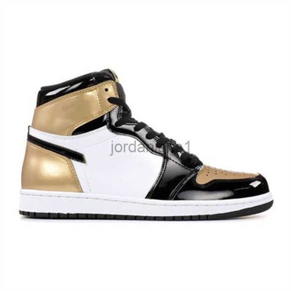 

brand shoes basketball jumpman 1 high iii gold colorway white black underlay golden overlays genuine patents leather size us13 available, White;red