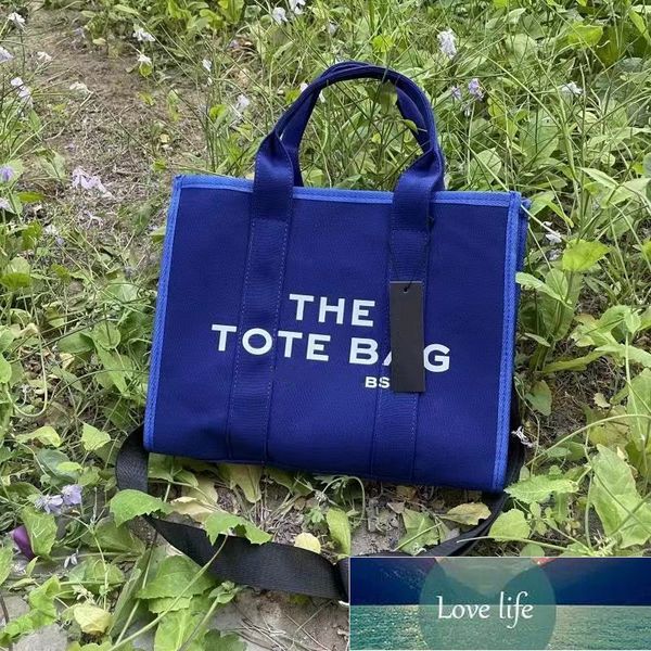 

fashion canvas the tote bag marc shoulder big capacity letters printing handbag crossbody purses with mj letter