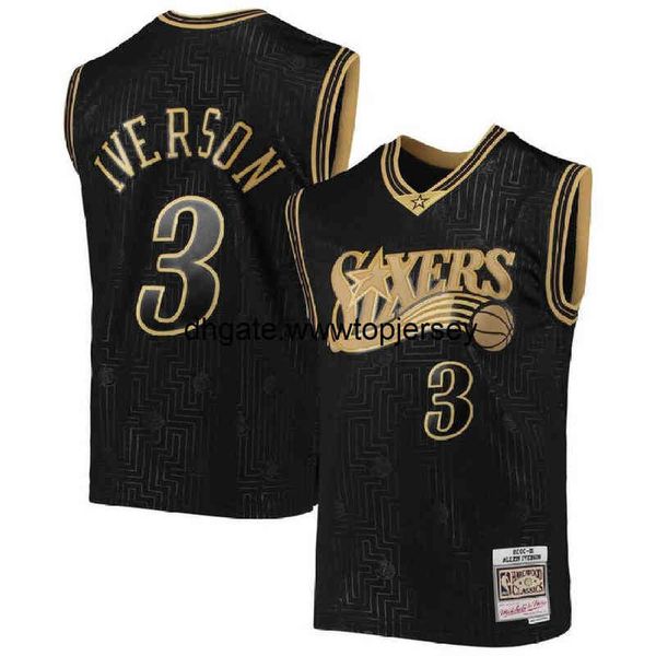 

no. 3 iverson year of the rat jersey - black, Red