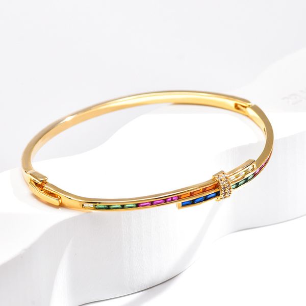 

korean version nail bracelet women's micro inlaid color zirconium exquisite net red ins minority design festival gift for girlfriend, Black