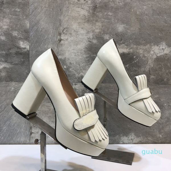

women's formal shoes spring and autumn designer slide customized stripe pattern metal buckle luxury shoe series, Black