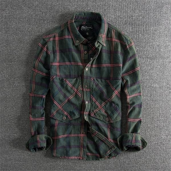 

autumn winter europe america simple fashion plaid youth long-sleeve blouse washed oxford cloth business men's shirt 220322, White;black