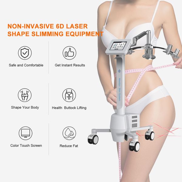 laser 6d portatile 532nm 635nm tecnologia lipolaser dimagrante luce rossa verde terapia laser lipo riduzione indolore della cellulite attrezzature per la perdita di grasso per il trattamento di tutto il corpo