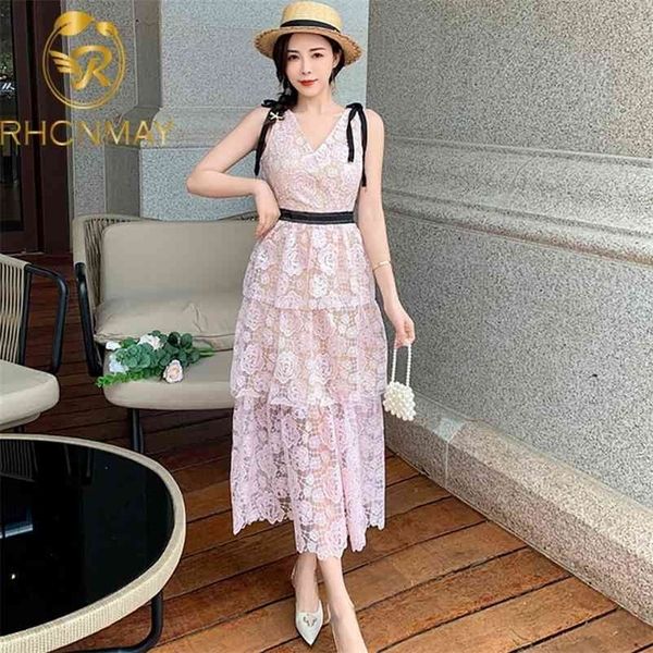 

sweet runway self portrait celebrity mesh flower embroidery dress party womens elegant lace low cut long maxi robe 210520, Black;gray