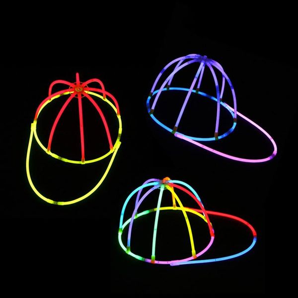 Decorazione per feste Bastoncini luminosi Forniture Cappelli con bastoncini luminosi Accessori sticklight alla moda extra luminosi Festa