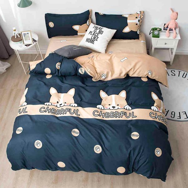 Kuup Copripiumino in poliestere Set di lenzuola King Queen Size Euro Trapunta e piumino Cute Fashion Luxury 240 Set di biancheria da letto 135