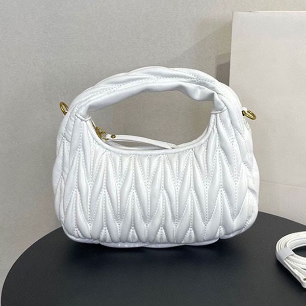 

hobo wander handbag purse mini tote bag wrinkled sheepskin leather removable strap zipper closure fashion letters crossbody shoulder bags