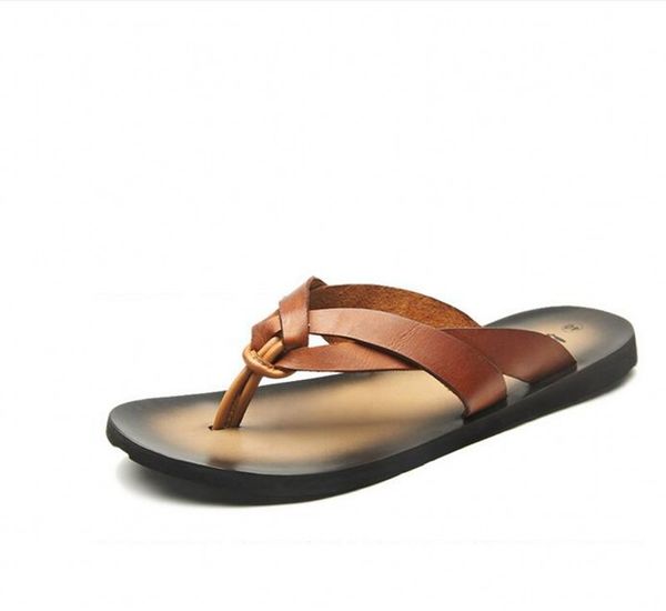 

summer new men flip flops platform sandals casual beach half slippers rome style mens slides, Black