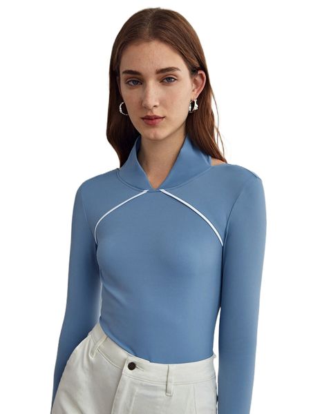 

motf premium cut-out thumb hole t-shirt a0vd#, White