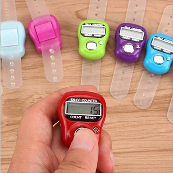 Altri articoli sportivi LED Gadget Mini Hand Hold Band Contatore conteggio Schermo digitale LCD Anello da dito Testa elettronica Count290y