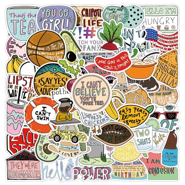 

50pcs vsco ins mix animals graffiti sticker pack for lapphone case tire car skateboard motorcycle girl kids toys cool decals