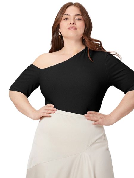 

motf premium plus viscose slim asymmetrical m9ym#, Black