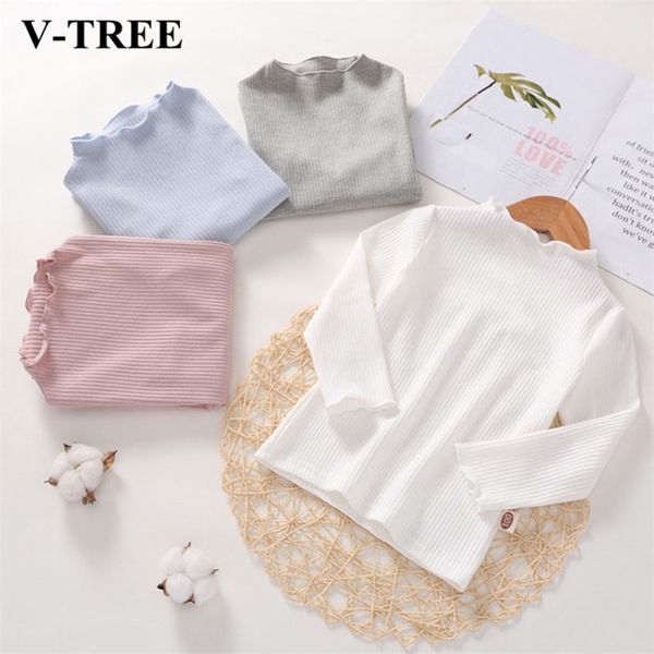 

girls shirts long sleeve for cotton childrens thermal underwear turtleneck kids bottom toddler undershirt 220721, Blue