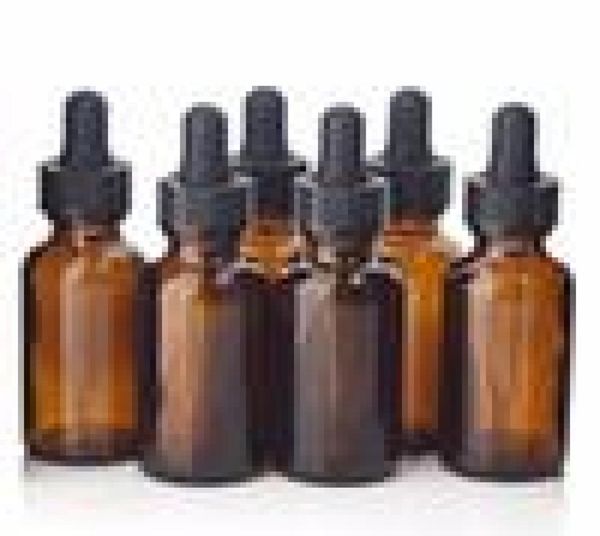 

6pcs empty 30ml amber glass dropper bottles with glass eye dropper pipette for essential oils aromatherapy lab chemicals 1oz 20101