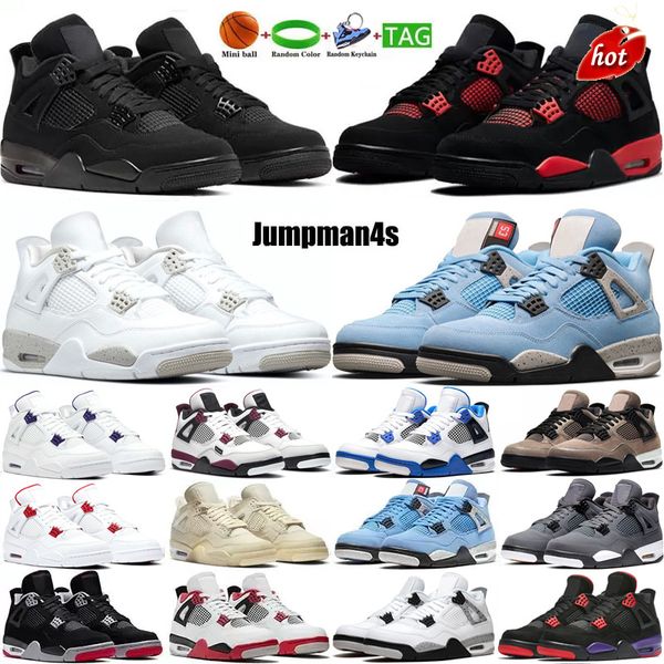 

2022 mens 4s 1s sneaker basketball shoes 1 4 red thunder university blue black cat sail cement 1s hyper royal men women outdoor trainers sne