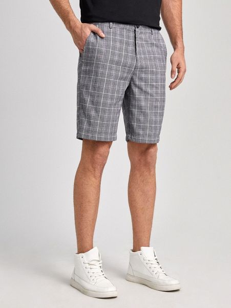

men glen plaid shorts i7gz#, White;black