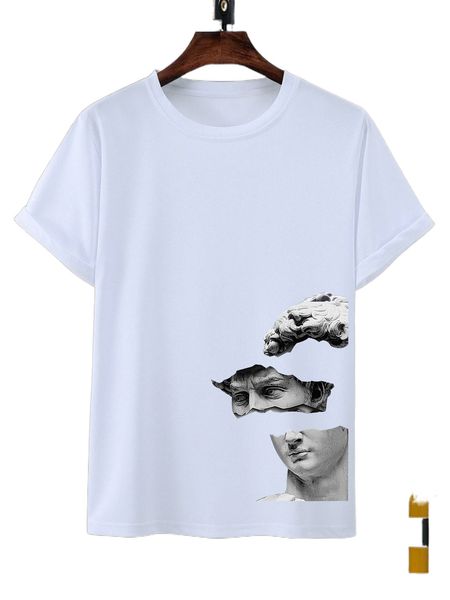

men figure graphic tee s9ml#, White;black