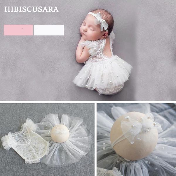 

newborn baby pgraphy caps clothing fairy lace dress pearls decoration romper skirt headband 3pcs sets infant girl princess outfis, Yellow