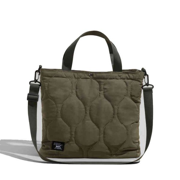 

simple quilted women hobo tote handbags soft cotton padded crossbody bag large capacity winter pillow work purses 220711