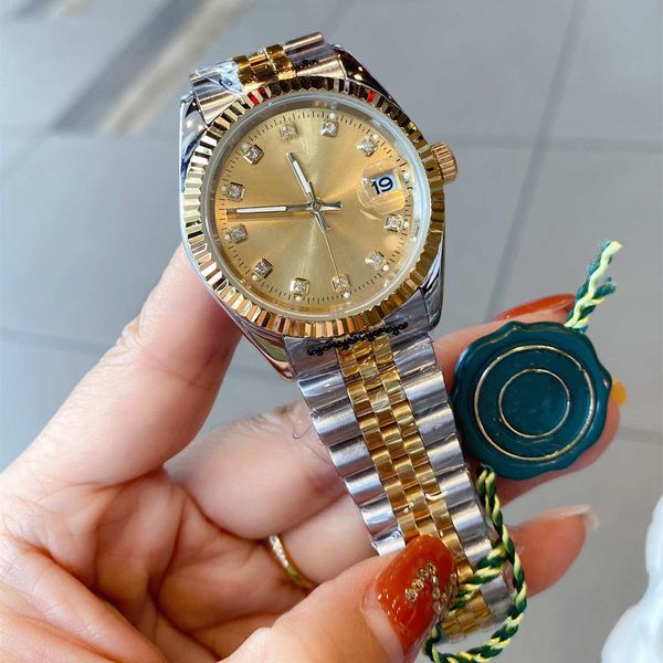 

fully automatic ladies watch, luxury fashion dial, 36mm, master design aaa+ quality, folding buckle, sapphire glass, star business first cho, Slivery;golden