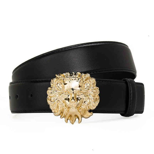 

designer belts belt men's brand v family lion head buckle cow leather pants e3cz, Black;brown