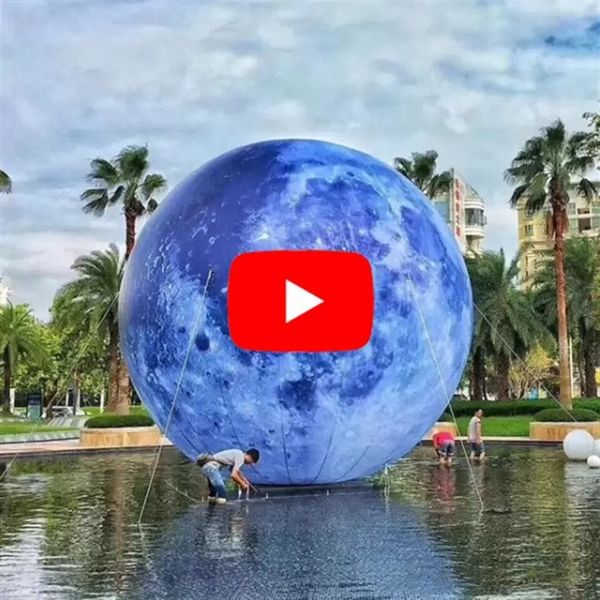 Светодиодные воздушные шары индивидуальная планета Рекламная надувная луна с светом для вечеринок и концертного украшения