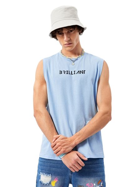 

men letter graphic tank v5gz#, White;black