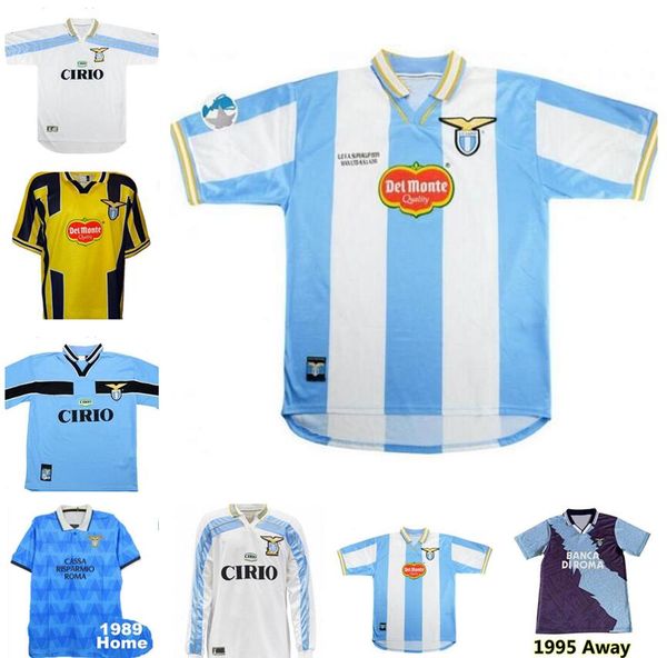 

retro classic lazio soccer jerseys 1989 1990 1991 1992 1998 1999 2000 2001 nedved simeone salas gascoigne nesta home away retro football shi, Black;yellow