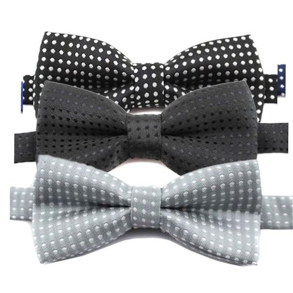 Papillon 5/2/1pcs per bambini poliestere bowtie grigio nero classico farfalla per matrimoni cravatta per bambini tiebow