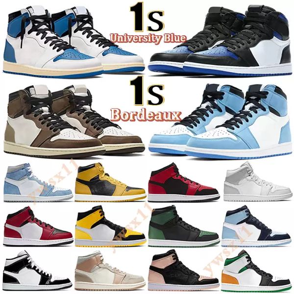 

2022 mens og basketball shoes bordeaux university blue dark mocha bred shadow unc twist seafoam men women sneakers trainers