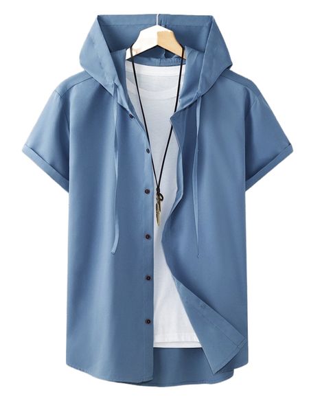 

men drawstring hooded shirt without tee p9nd#, White;black