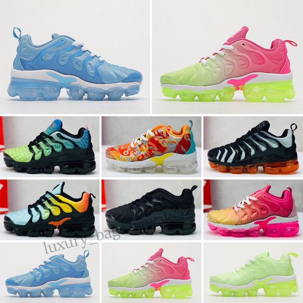 

tn plus kids trainers running shoes breathable girls boys youth tns bumblebee rainbow designer sports sneakers size 24-35