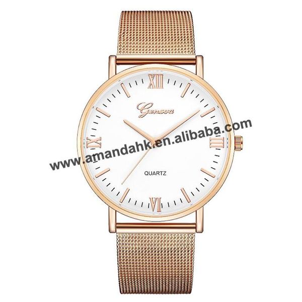 Kol saatleri toptan roma numarası reticularis watchband watches alaşım altın bilezik saat moda kadınlar elbise kol saati 619wristywatches