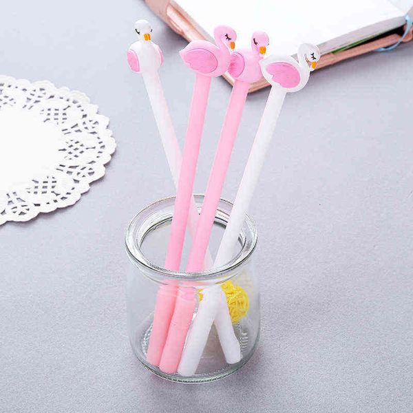 

pen korean stationery lovely flamingo student female 0.35mm neutral male signature test fountain