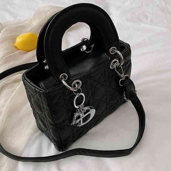 

portable messenger dual-purpose women's 2022 new small embroidered thread lingge portable princess bag soft surface luxury designer