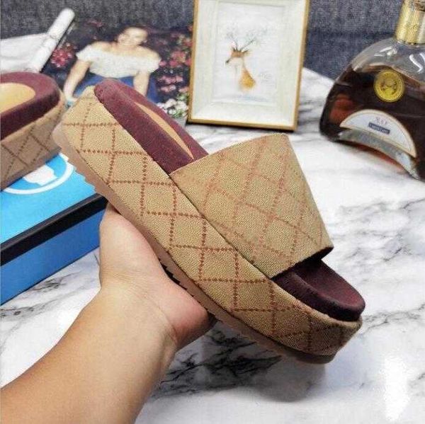 

designer sandal autumn winter luxury slippers ladies dress outdoor platform sandals canvas real leather slipper black yellow fashion size