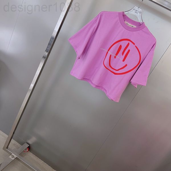 

women's t-shirt designer 22 spring and summer new niche brand smiling face printing white short sleeved t-shirt oapq