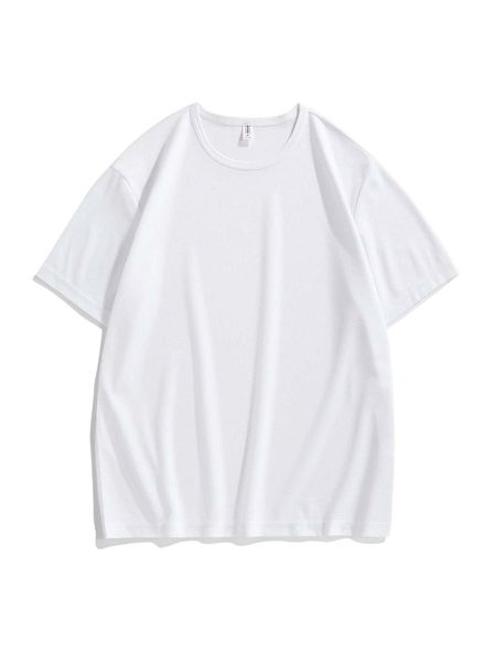 

men solid round neck t-shirt q4fx#, White;black