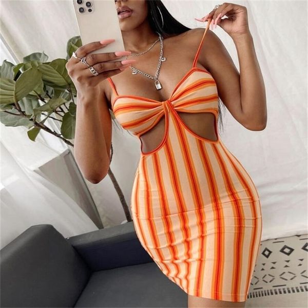 

fufucaillm hollow out bodycon summer women striped dress low cut backless ribbed backless strap dress clubwear outfits 220620, Black;gray