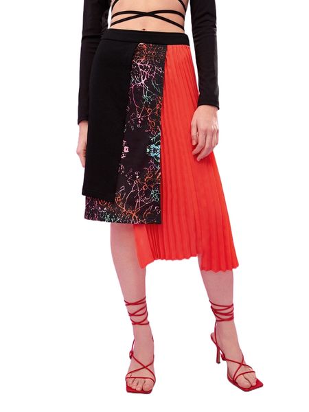 

x joannalsm graphic pleated dress b9sk#, Black