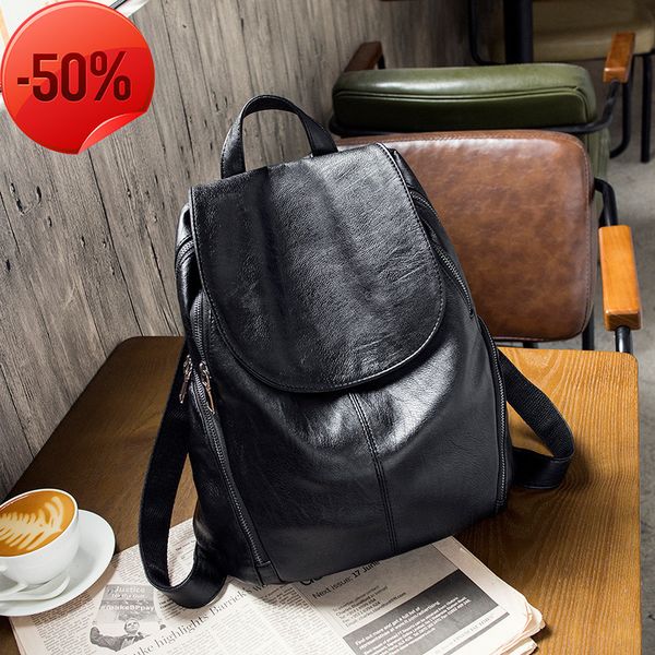 

luxury designerbackpack women 2020 new korean personalized versatile sheepskin soft leather bag fashion women's backpack