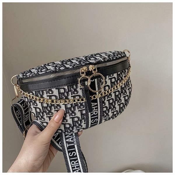 

new messenger chest bag women's texture letter large capacity one shoulder waist bags_model6ihi